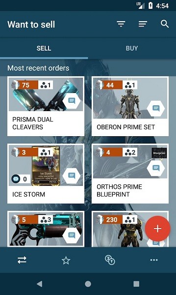 星际战甲交易平台(Warframe market)