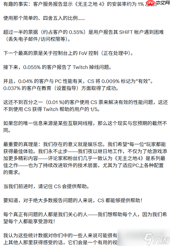 《无主之地4》CEO回应性能质疑 问题仅涉及0.04%玩家