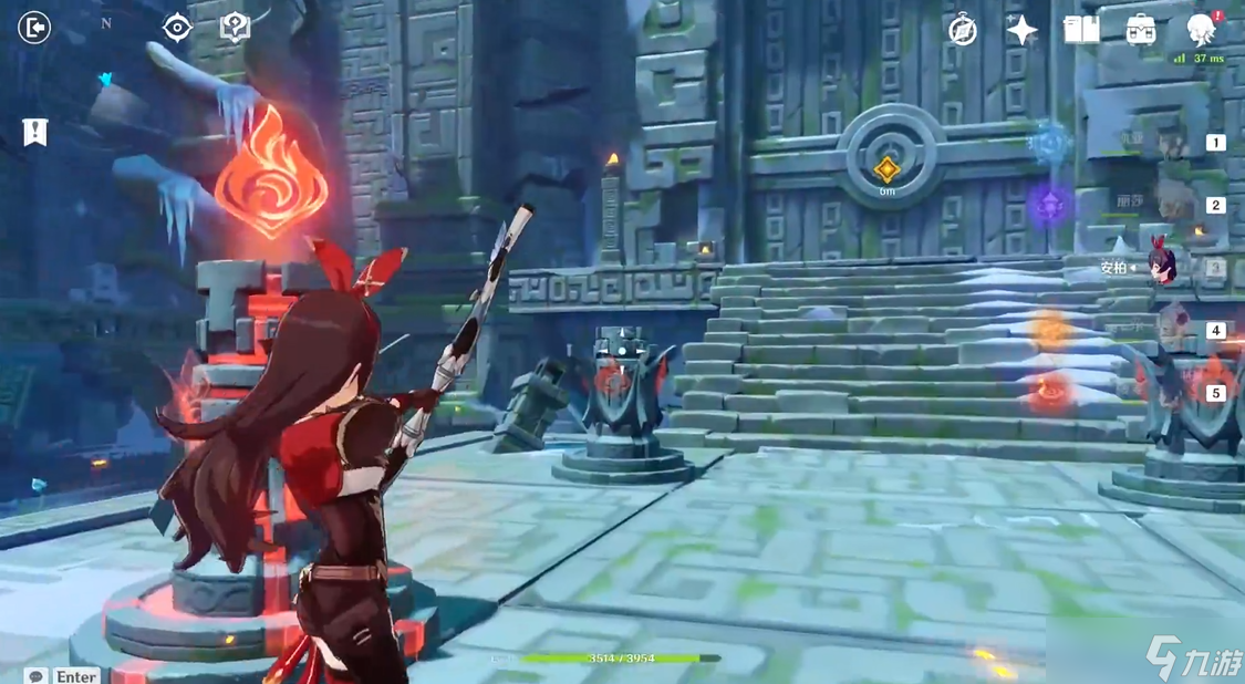 原神怎么点亮火仙灵和四火柱