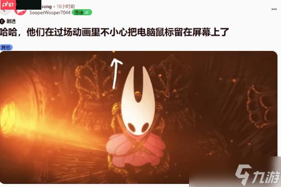 穿帮啦 《丝之歌》过场有鼠标成为玩家笑谈