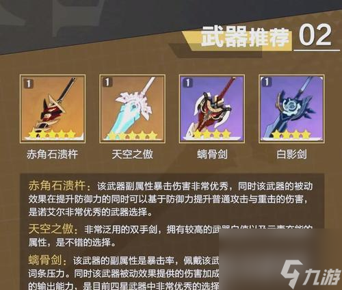 原神手游女仆武器选手指南 诺艾尔玩家必看