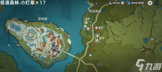 原神小灯草在哪里采集 原神小灯草在哪里及采集路线图大全