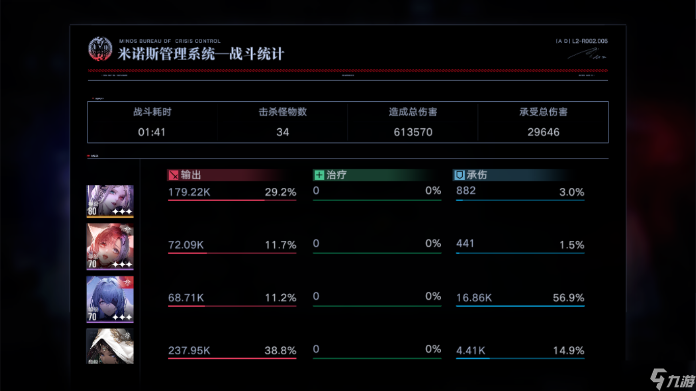 无期迷途主线与主线ex、活动ex低配记录10.20