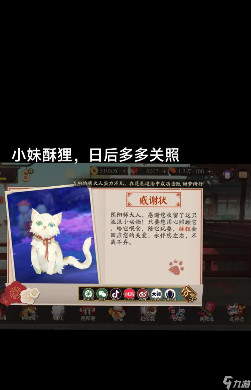 阴阳师小猫获取途径有什么