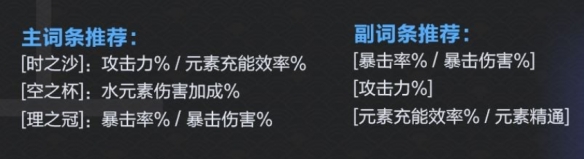 行秋圣遗物词条怎么选择?
