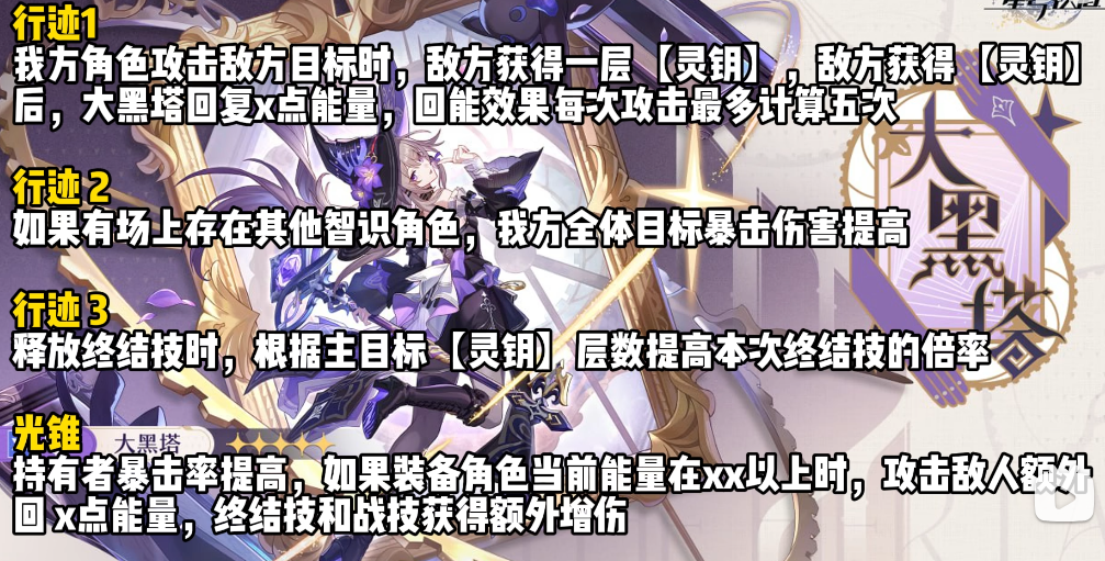 崩坏星穹铁道大黑塔强吗值得抽吗?