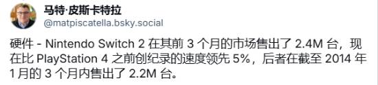 PS4美国最畅销主机地位不保 Switch2竟成新的冠军