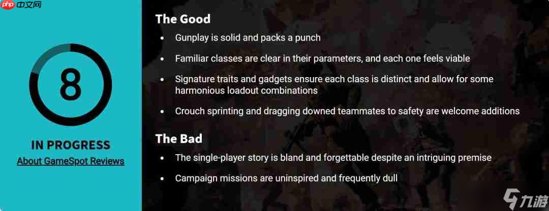 《战地6》单人战役IGN 5分 MTC综合得分84分